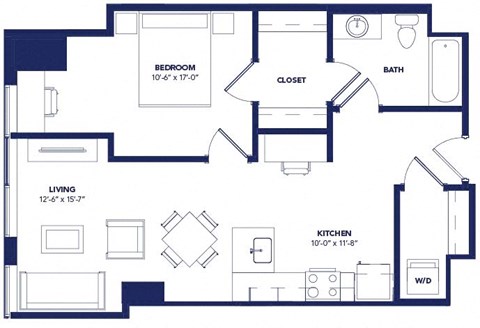 Unit 08 720sf at Two Twelve Clayton, Clayton, MO, 63105